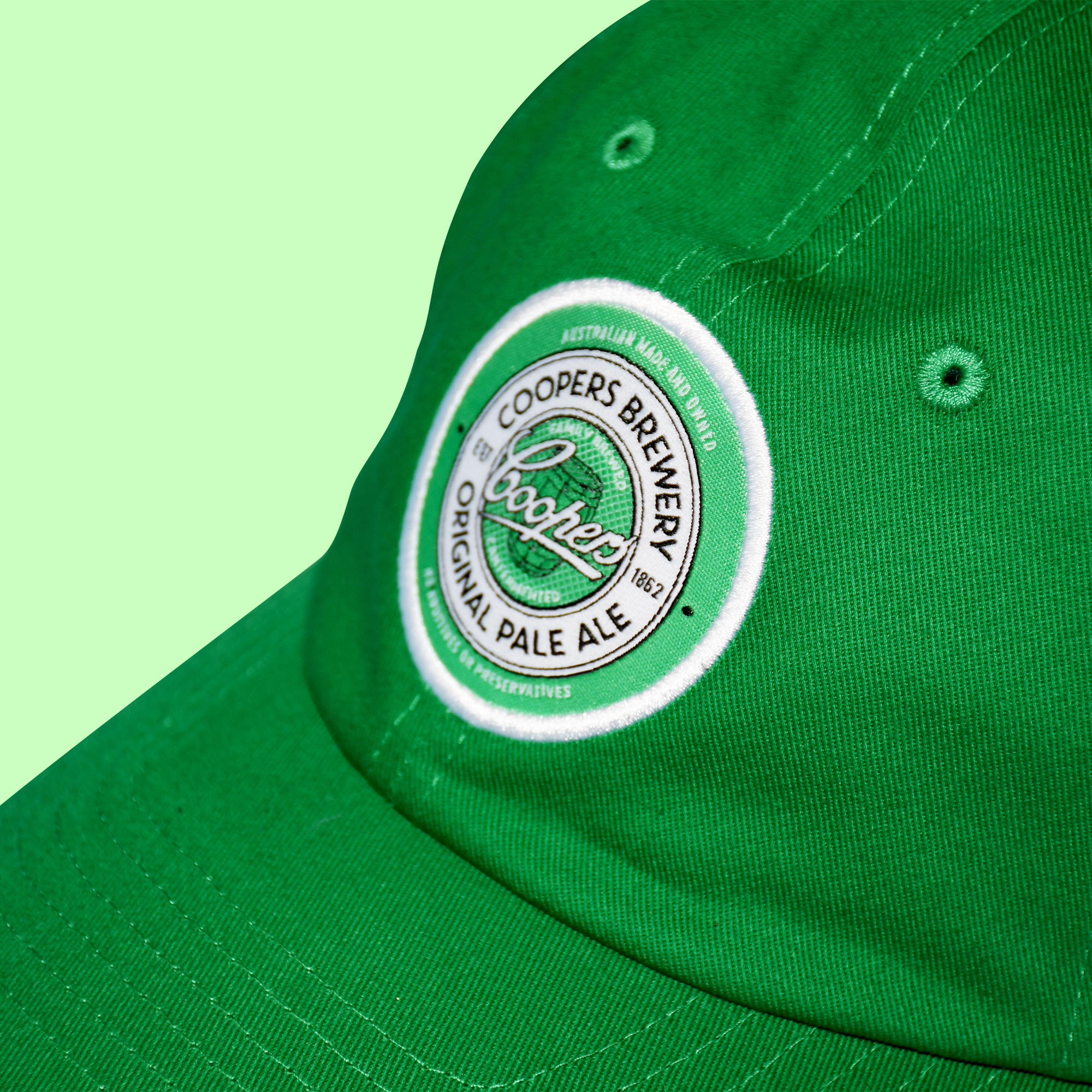 01 COOPERS_GREEN CAP Basic Cotton Dad Cap