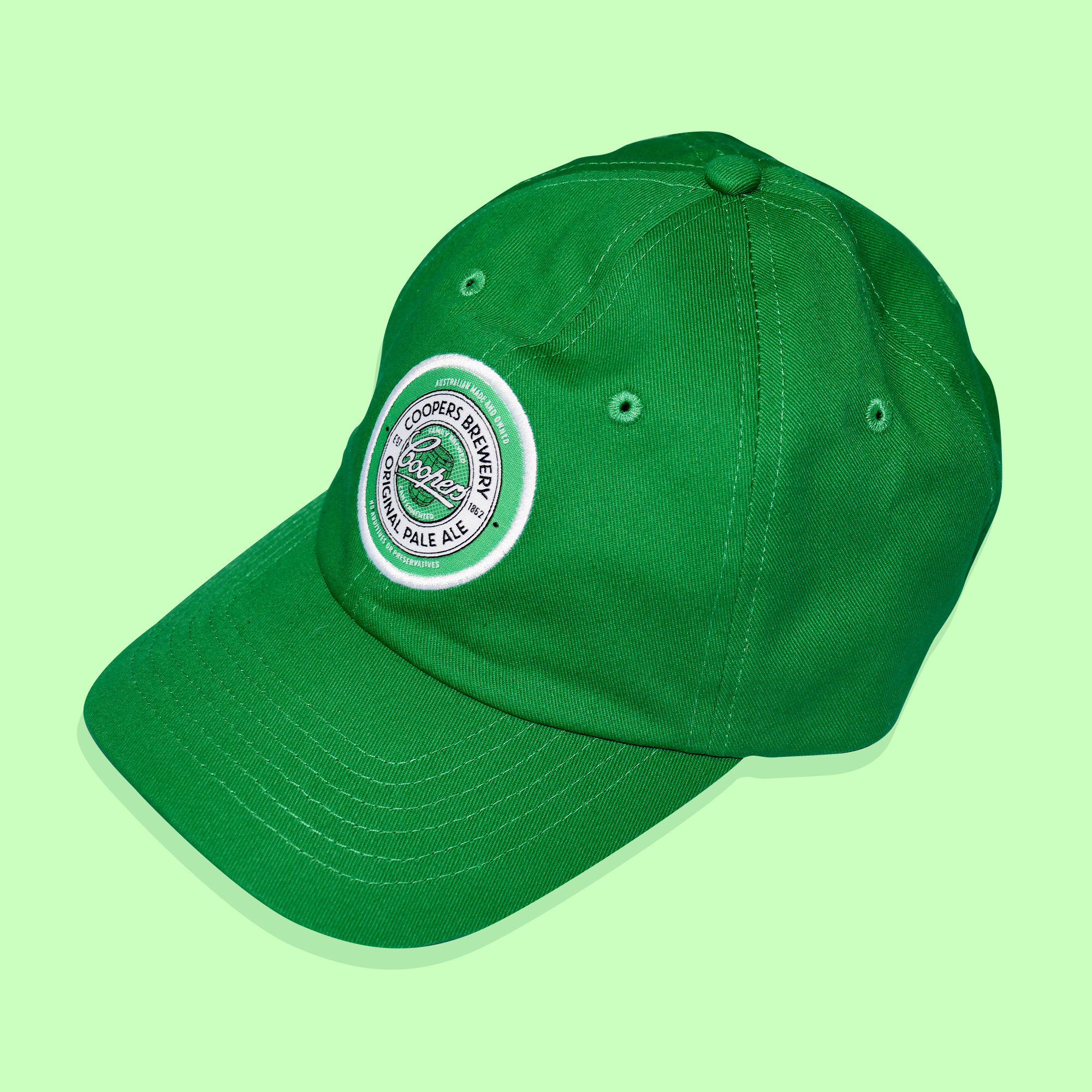 02 COOPERS_GREEN CAP Basic Cotton Dad Cap