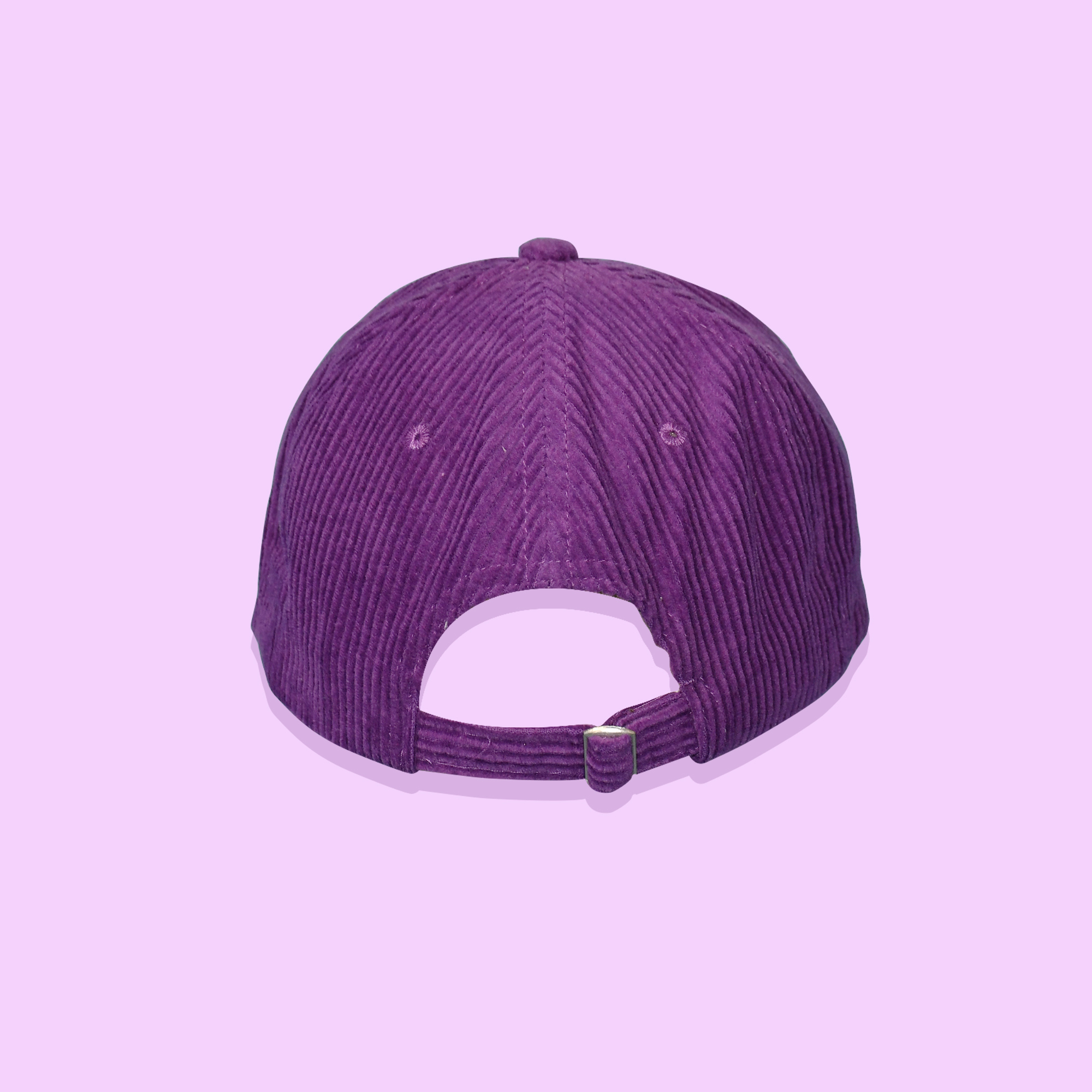 02_Purple White Corduroy Cap Flat Peak Corduroy Cap