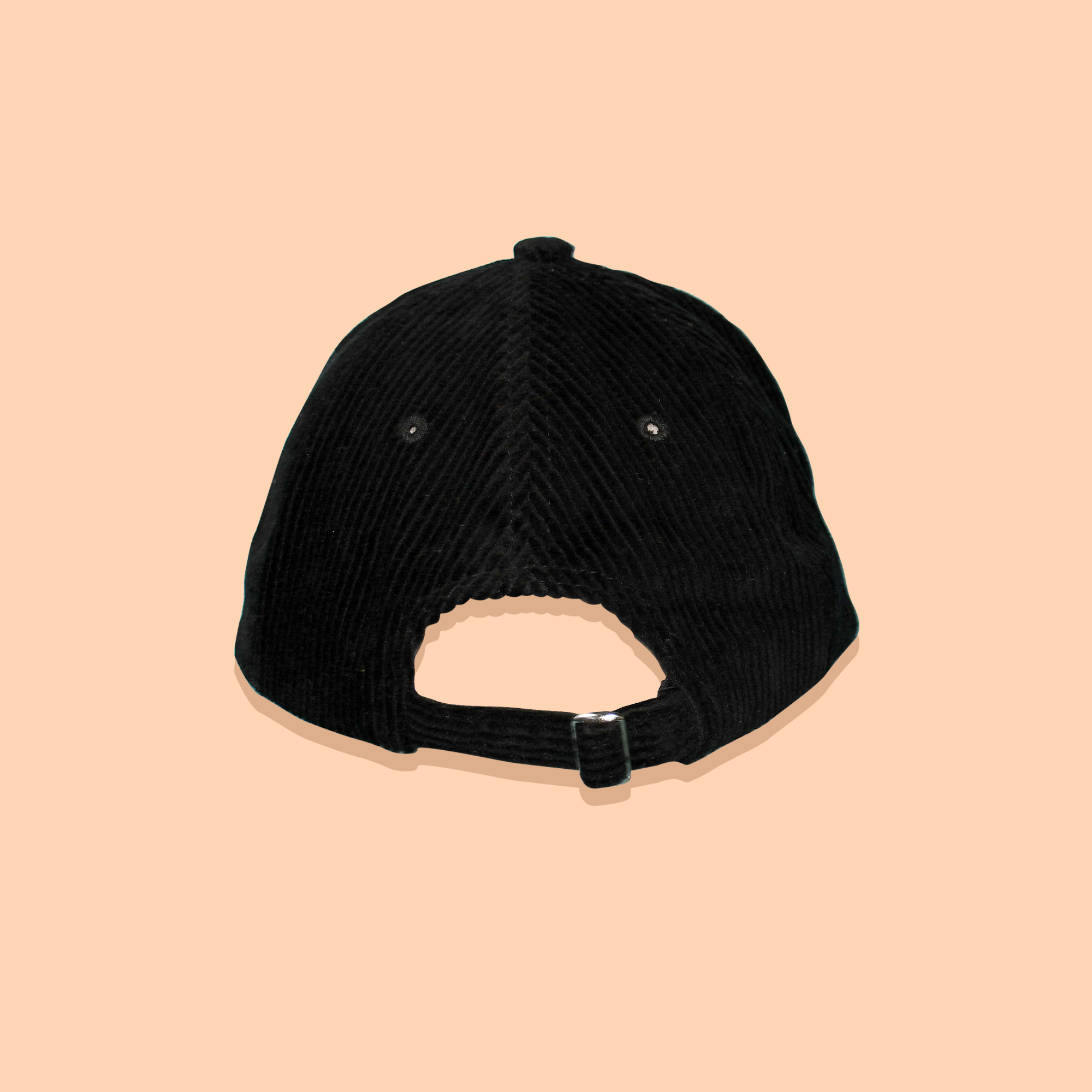 03_Black Yellow Corduroy Flat Peak Corduroy Cap