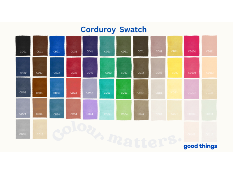 Cordury Swatch (1) Colour Block Corduroy Bucket Hat